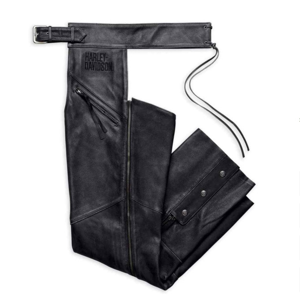 Men’s new Harley Davidson Deluxe distressed vintage leather chaps 5X $295 98102